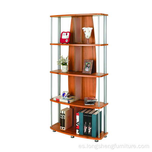 Librería de madera para sala de estudio con 4 estantes